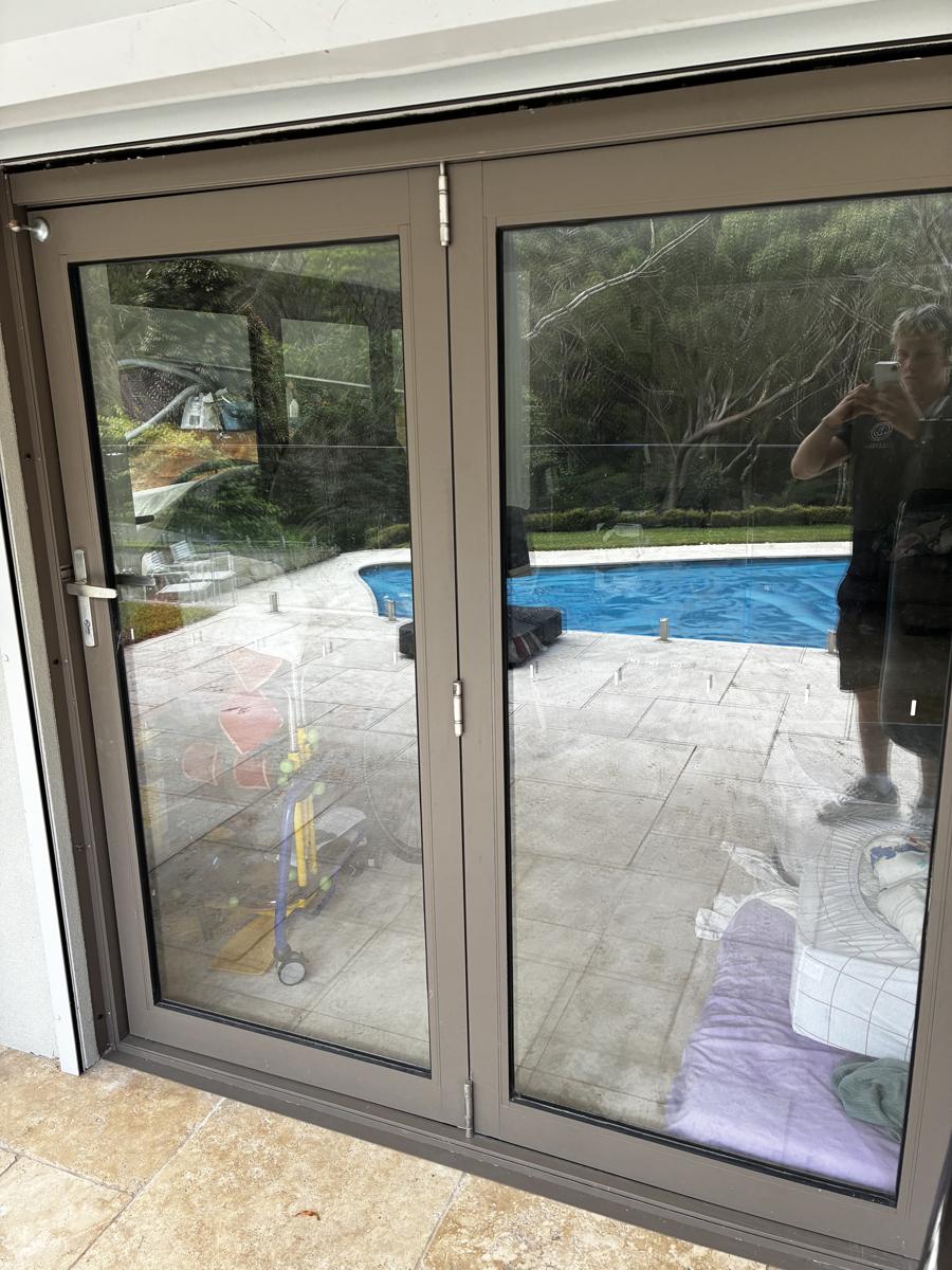 Clean bi-fold doors